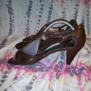 Size 12 Brown Leather Heels